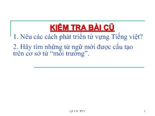 Bài giảng- Thuật ngữ