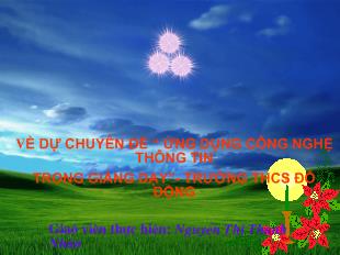 Bài giảng tiết 121 ngữ văn 9: Sang thu_ Hữu Thỉnh