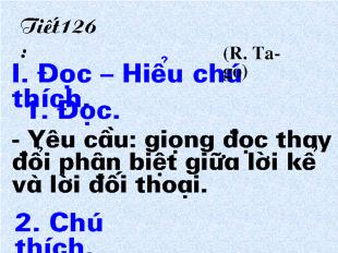 Bài giảng Tiết 126: Mây và sóng. (R. Ta-Go)