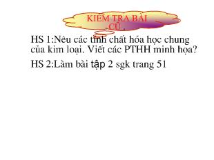 Bài giảng tiết 23 bài 17: Dãy hoạt động hóa học của kim loại