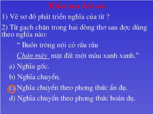 Bài giảng Tiết 25- Sự phát triển của từ vựng ( tiếp)