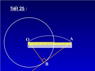 Bài giảng Tiết 25 : vị trí tương đối của đường thẳng và đường tròn