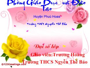 Bài giảng Tiết 36: Ôn tập