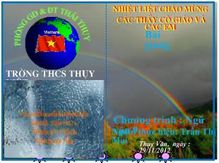 Bài giảng Tiết 67 : lặng lẽ sa pa ( nguyễn thành long )