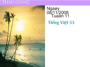 Bài giảng Tuần 11 tiếng việt 53 tổng kết về từ vựng