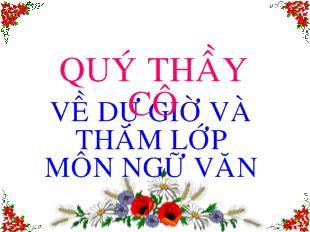Bài giảng Tuần: 23 tiết:106 chó sói và cừu trong thơ ngụ ngôn của la phông-Ten ( hi-pô-lít ten )