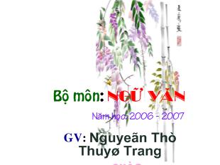 Bài giảng tuần 6 tiết 29 bài 5,6: Thuật ngữ