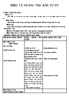 Giáo án Ngữ văn tiết 32- Miêu tả trong văn bản tự sự