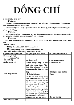 Giáo án Ngữ văn tiết 46- Đồng chí