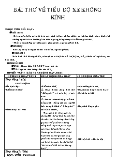 Giáo án Ngữ văn tiết 47- Bài thơ về tiểu độ xe không kính