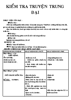 Giáo án Ngữ văn tiết 48- Kiểm tra truyện trung đại