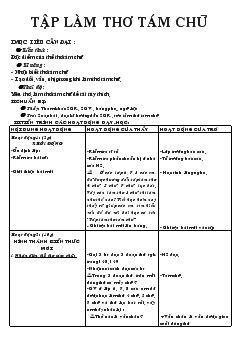 Giáo án Ngữ văn tiết 54- Tập làm thơ tám chữ