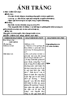 Giáo án Ngữ văn tiết 58- Ánh trăng