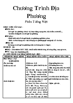 Giáo án Ngữ văn tiết 63- Chương trình địa phương phần tiếng việt