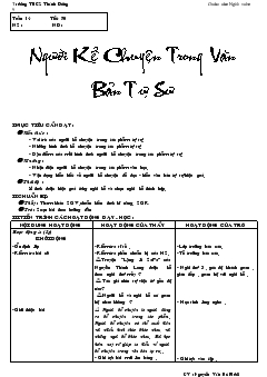 Giáo án Ngữ văn tiết 70- Người Kể Chuyện Trong Văn Bản Tự Sự