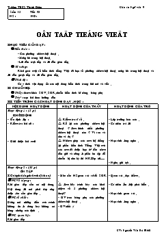 Giáo án Ngữ văn tiết 73- Ôn tập tiếng việt