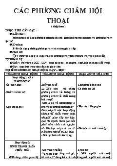 Giáo án Ngữ văn tiết 8- Các phương châm hội thoại ( tiếp theo )