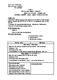 Giáo án Tiết 6 - Ôn tập đọc nhạc : tđn số 2 - nhạc lý : sơ lược về hợp âm - âm nhạc thường thức : nhạc sĩ trai-côp-xki