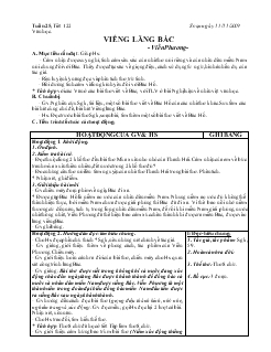 Giáo án Tuần 25, tiết 122 văn học. viếng lăng bác - Viễn phương