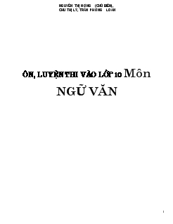 Ôn, luyện thi vào lớp 10 môn ngữ văn