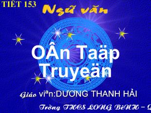 Bài giảng tiết 153: Ôn tập truyện