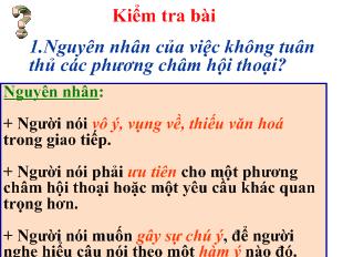 Bài giảng Tiết 18- Xưng hô trong hội thoại