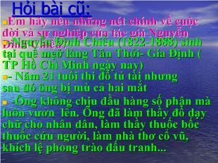 Bài giảng Tiết 39- Lục vân tiên cứu kiều Nguyệt Nga