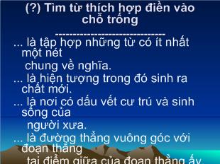 Bài giảng Trao dồi vốn từ