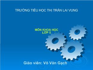 Bài giảng Bài 38-39: sự biến đổi hóa học