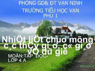 Bài giảng Tập đọc: Con Sẻ