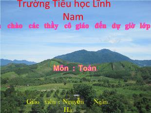 Bài giảng Toán- Ứng dụng của tỉ lệ bản đồ