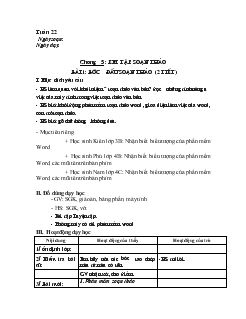 Giáo án lớp 3- Tuần 22 đến tuần 23