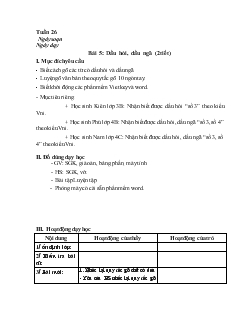 Giáo án lớp 3- Tuần 26 đến tuần 29