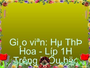 Bài giảng Tiếng việt bài 38: eo, ao