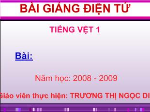 Bài giảng Tiếng Việt: Ôn tập