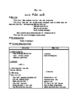 Giáo án Học vần Bài 81: Vần ach