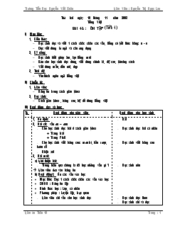 Giáo án lớp 1 tuần 10