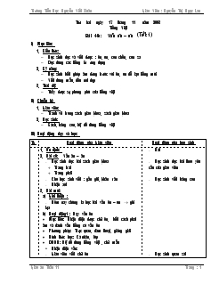 Giáo án lớp 1 tuần 11