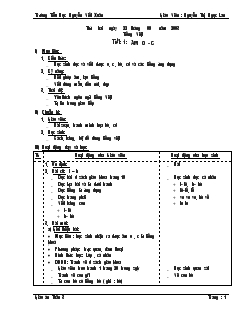 Giáo án lớp 1 tuần 3