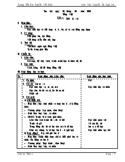 Giáo án lớp 1 tuần 4