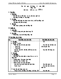 Giáo án lớp 1 tuần 9