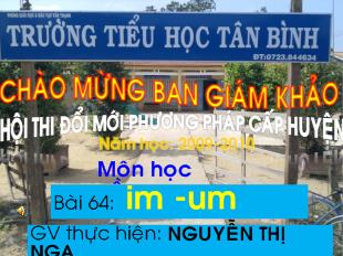 Bài giảng Bài 64: im -Um