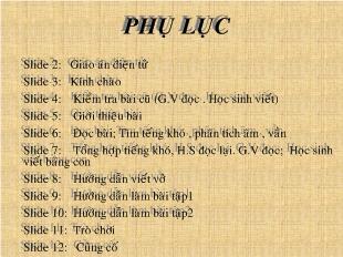 Bài giảng Chính tả Bài : cái bống