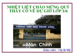 Bài giảng Chính tả: Trường em