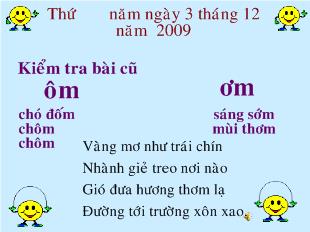 Bài giảng Học vần bài 63: em, êm