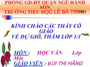 Bài giảng Học vần: en ên