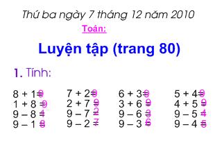 Bài giảng Toán: Luyện tập (trang 80)