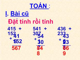 Bài giảng Toán Tuần 30: Luyện tập