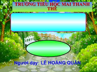 Bài giảng Tự nhiên và xã hội: cây gỗ