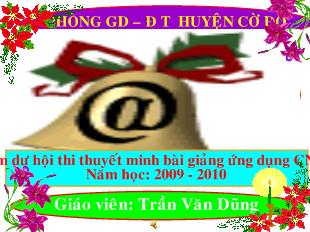 Bài giảng Tuần: 5 - Tiết: 22 – Bài: Luyện tập